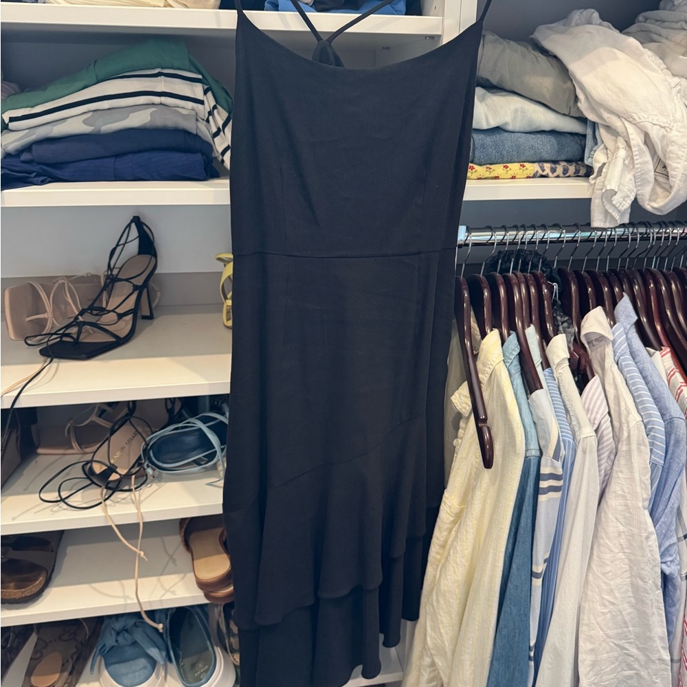 ANTONIO MELANI Black High Low Dress